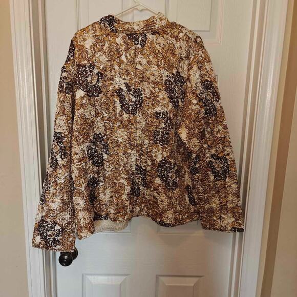 Ruby Rd Womens 3XL Lightweight Puffer Jacket Full Zip crepe Cardigan Soft - Picture 1 of 7